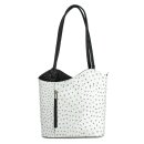 BELLI "Backpack" Ledertasche Rucksack hellgrau...
