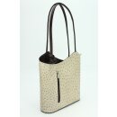 BELLI "Backpack" Ledertasche Rucksack taupe braun strauss