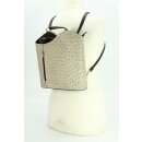 BELLI "Backpack" Ledertasche Rucksack taupe braun strauss